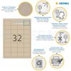 HERMA 10752 Этикетки A4 48,3x33,8 мм натуральная коричневая бумага Silphie 20 листов