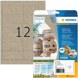 HERMA 10754 Етикетки Silphie папір натуральний коричневий...