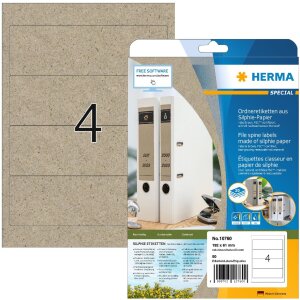 HERMA 10760 Этикетки для папок 192 x 61 мм натуральные...