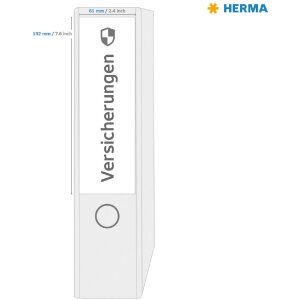 HERMA 10760 Этикетки для папок 192 x 61 мм натуральные коричневые с постоянным клеем 80 шт.