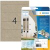 HERMA 10760 Этикетки для папок 192 x 61 мм натуральные коричневые с постоянным клеем 80 шт.