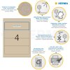HERMA 10760 Этикетки для папок 192 x 61 мм натуральные коричневые с постоянным клеем 80 шт.