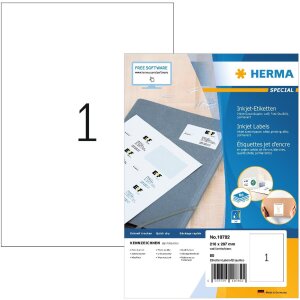 HERMA 10782 Этикетки для струйной печати A4 210x297 мм...