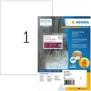 HERMA 10784 Етикетки з атмосферостійкої плівки А4...