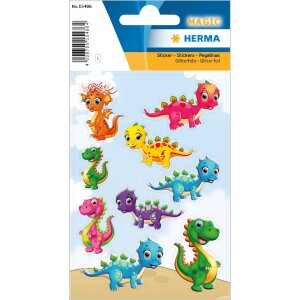 HERMA 15486 Набір блискучої фольги Magic Sticker Small Dinos