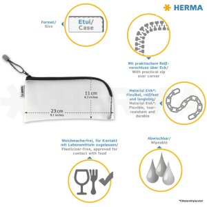 HERMA 20004 Универсальный чехол 23x11 см Зеленый угол Застежка-молния
