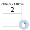 HERMA 58102 Етикетки для паперу А4 ПЕ плівка біла 210x148.50мм 250 аркушів