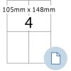 HERMA 58104 Етикетки листові А4 плівка ПЕ біла 105x148.50мм 250 аркушів