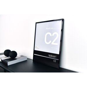 Nielsen алюминиевая фоторамка C2 текстурированная черная матовая 29,7x42 см акриловое стекло
