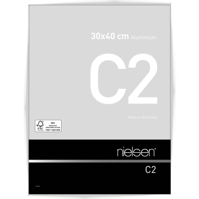 Nielsen алюминиевая фоторамка C2 белая глянцевая 30x40 см акриловое стекло