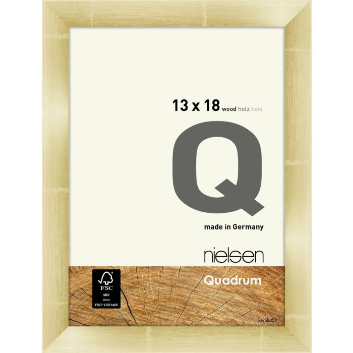 Деревяна знімна рамка Nielsen Quadrum 13x18 см золото