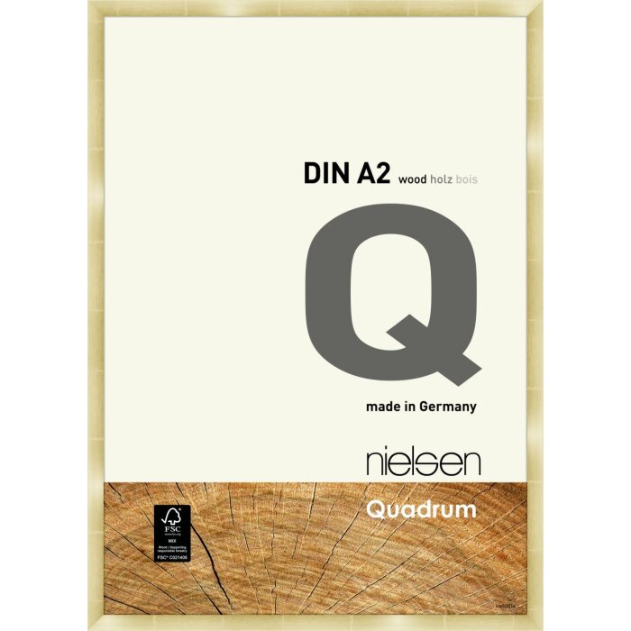 Деревяна знімна рамка Nielsen Quadrum 42x59.4 см золото