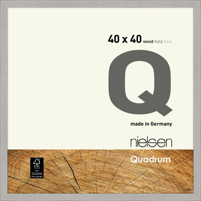 Деревяна знімна рамка Nielsen Quadrum 40x40 см цементно-сірий
