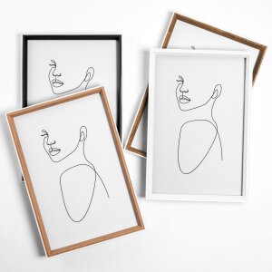 Деревяна рама Walther Silhouette МДФ дерево 10x15 см до 30x40 см прозоре скло