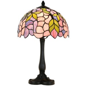 Настільна лампа LumiLamp 5LL-6308 Tiffany рожева Ø...