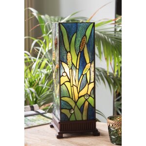 Настольная лампа LumiLamp 5LL-6310 Tiffany зеленая 18x18x45 см E27-max 1x60W