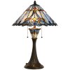 Настольная лампа LumiLamp 5LL-6313 Tiffany голубая Ø 40x61 см E27-max 2x60W