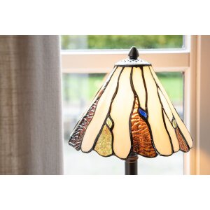 Настольная лампа LumiLamp 5LL-6316 Tiffany бежевая Ø 20x60 см E14-max 1x40W