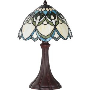 Настольная лампа LumiLamp 5LL-6334 Tiffany бежевая Ø 25x42 см E14-max 1x40W