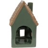 Підсвічник Clayre & Eef 6CE1601 Різдвяний котедж зелений коричневий 9x8x15 см