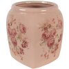 Кімнатний квітковий горщик Clayre & Eef 6CE1604M рожевий 14x14x16 см