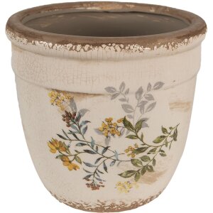 Горщик для квітів Clayre & Eef 6CE1607L Бежево-жовтий...