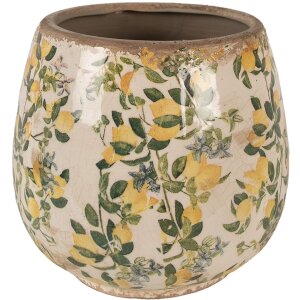 Горщик для квітів Clayre & Eef 6CE1608L Бежево-жовтий...