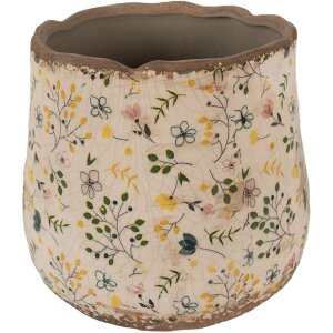 Горщик для квітів Clayre & Eef 6CE1610L Бежево-жовтий...