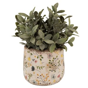 Горщик для квітів Clayre & Eef 6CE1610S Бежево-жовтий Ø 14x12 см