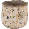 Горщик для квітів Clayre & Eef 6CE1610S Бежево-жовтий Ø 14x12 см