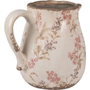 Глечик декоративний Clayre & Eef 6CE1616M Бежево-рожевий 17x13x16 см