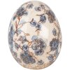 Яйце декоративне Clayre & Eef 6CE1620M Бежево-блакитне Ø 11x14 см