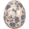 Яйце декоративне Clayre & Eef 6CE1620M Бежево-блакитне Ø 11x14 см