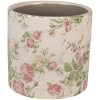 Горшок для комнатных цветов Clayre & Eef 6CE1623L бежево-розовый Ø 17x16 см