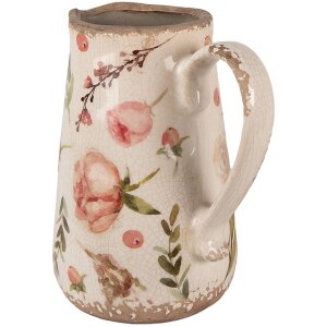 Clayre & Eef 6CE1624M Декоративный кувшин Бежево-розовый 17x12x18 см