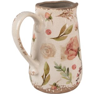 Clayre & Eef 6CE1624M Декоративный кувшин Бежево-розовый 17x12x18 см