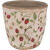 Clayre & Eef 6CE1631L Цветочный горшок бежево-красный Ø 16x16 см Стиль кантри