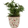 Clayre & Eef 6CE1631L Цветочный горшок бежево-красный Ø 16x16 см Стиль кантри