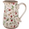 Clayre & Eef 6CE1633L Декоративный кувшин бежево-красный керамический 21x15x23 см Стиль кантри