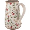 Clayre & Eef 6CE1633L Декоративный кувшин бежево-красный керамический 21x15x23 см Стиль кантри