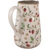 Clayre & Eef 6CE1633L Декоративный кувшин бежево-красный керамический 21x15x23 см Стиль кантри