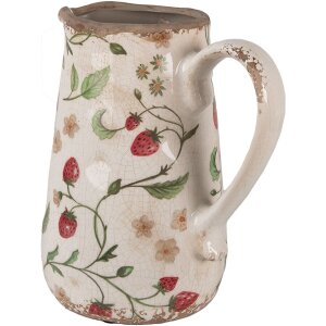 Clayre & Eef 6CE1633M Декоративный кувшин бежево-красный 17x12x18 см