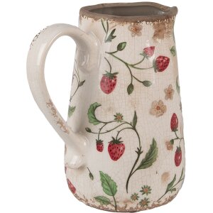Clayre & Eef 6CE1633M Декоративный кувшин бежево-красный 17x12x18 см