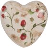 Clayre & Eef 6CE1637 Декоративне серце бежево-червоне 11x11x4 см
