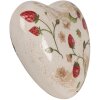 Clayre & Eef 6CE1637 Декоративне серце бежево-червоне 11x11x4 см