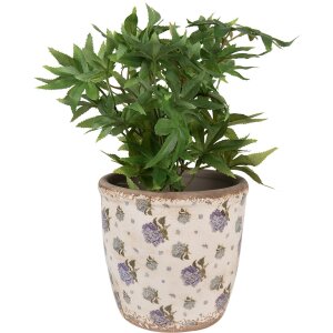 Горщик для квітів Clayre & Eef 6CE1638L Бежево-синій Ø 16x16 см