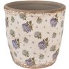 Горщик для квітів Clayre & Eef 6CE1638L Бежево-синій Ø 16x16 см