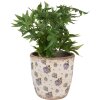 Горщик для квітів Clayre & Eef 6CE1638L Бежево-синій Ø 16x16 см