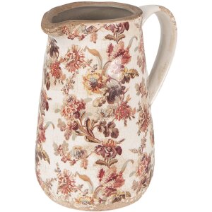 Clayre & Eef 6CE1651M Декоративный кувшин Бежево-розовый 16x12x18 см