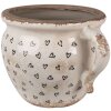 Горщик для квітів Clayre & Eef 6CE1655M Бежево-чорний 17x14x12 см